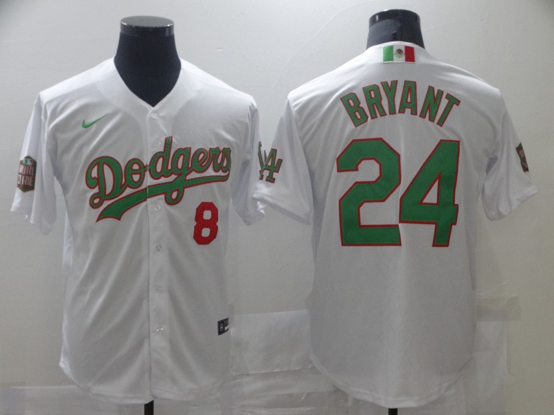 Men Los Angeles Dodgers #24 Bryant White Game 2021 Nike MLB Jersey